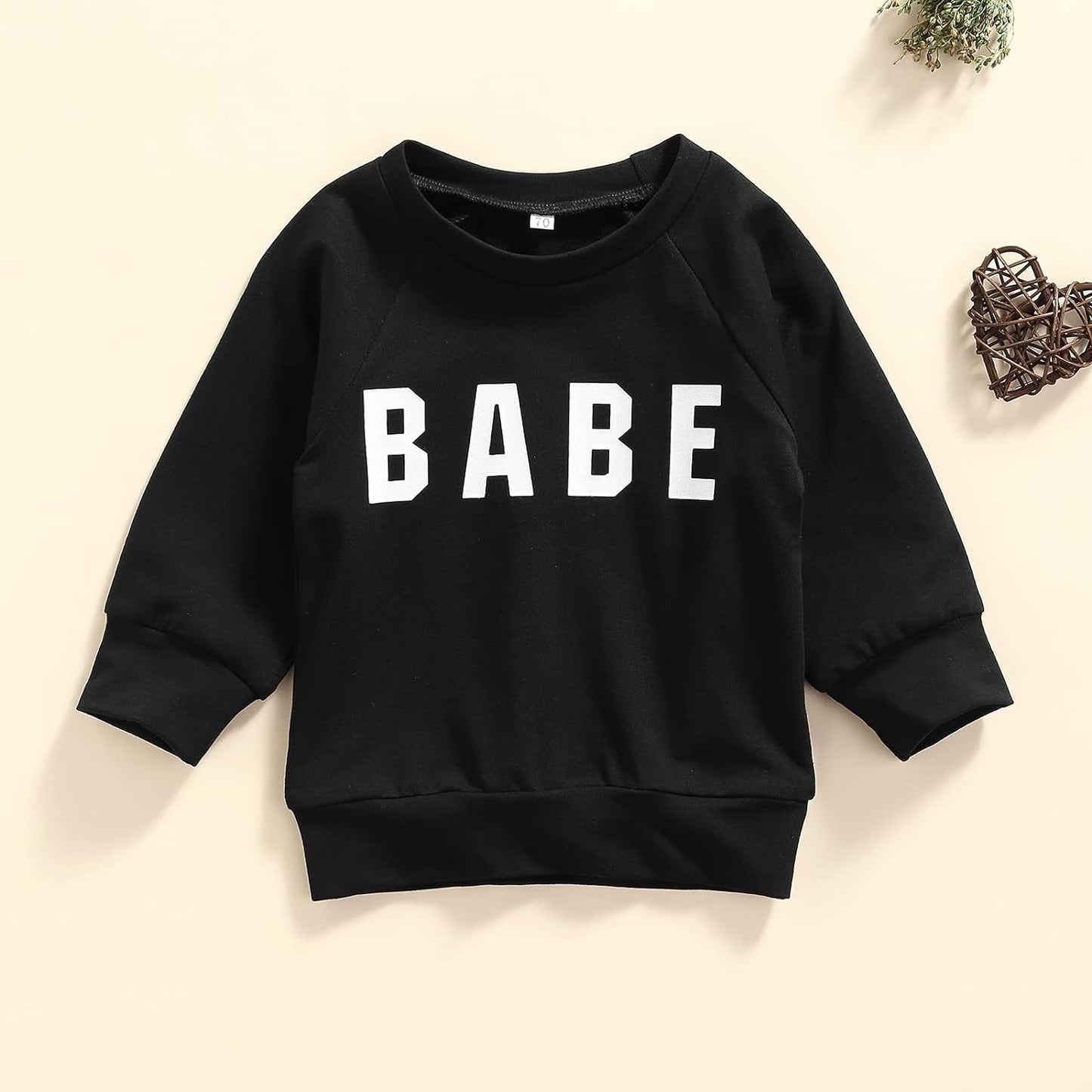 Infant Boy Sweatshirt Toddler Crewneck Sweater Newborn Baby Boy Girls Clothes Letter Printed Fall Spring Pullover Tops