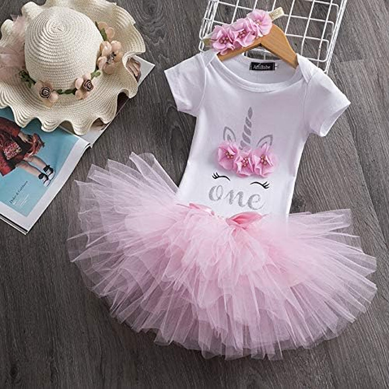 Baby Girl Tutu Skirt Sets 1 Year Birthday Party Clothes