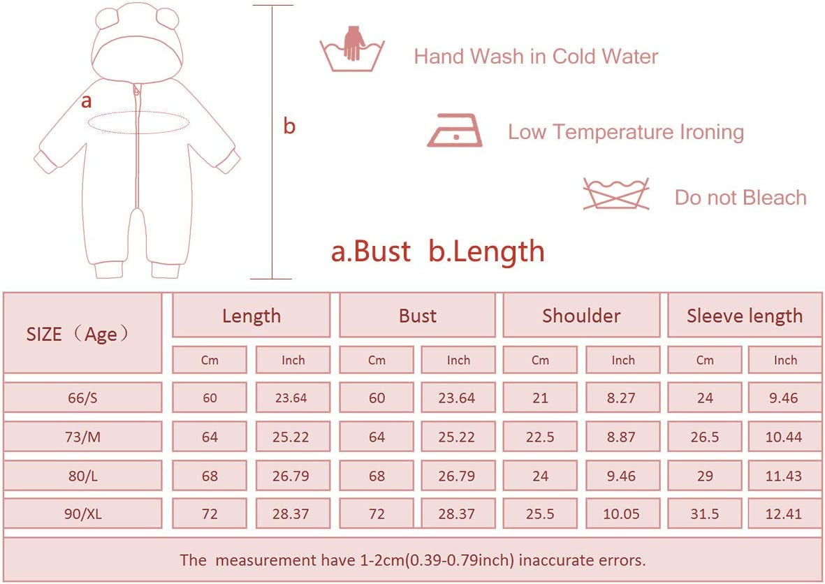 Baby Snowsuit Winter Coat Warm Hoodie Romper Puffer Jacket