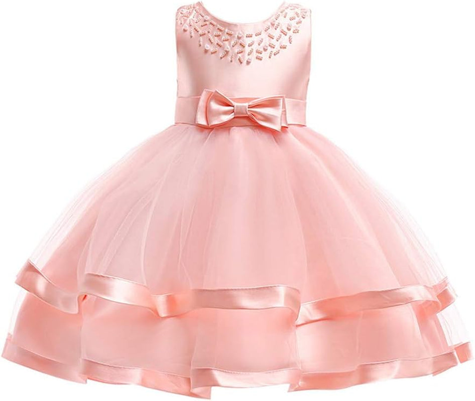 6M-9T Kids Pageant Flower Girl Dress Little Girls Party Wedding Formal Dresses