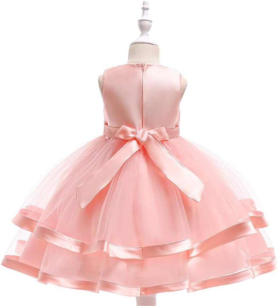 6M-9T Kids Pageant Flower Girl Dress Little Girls Party Wedding Formal Dresses