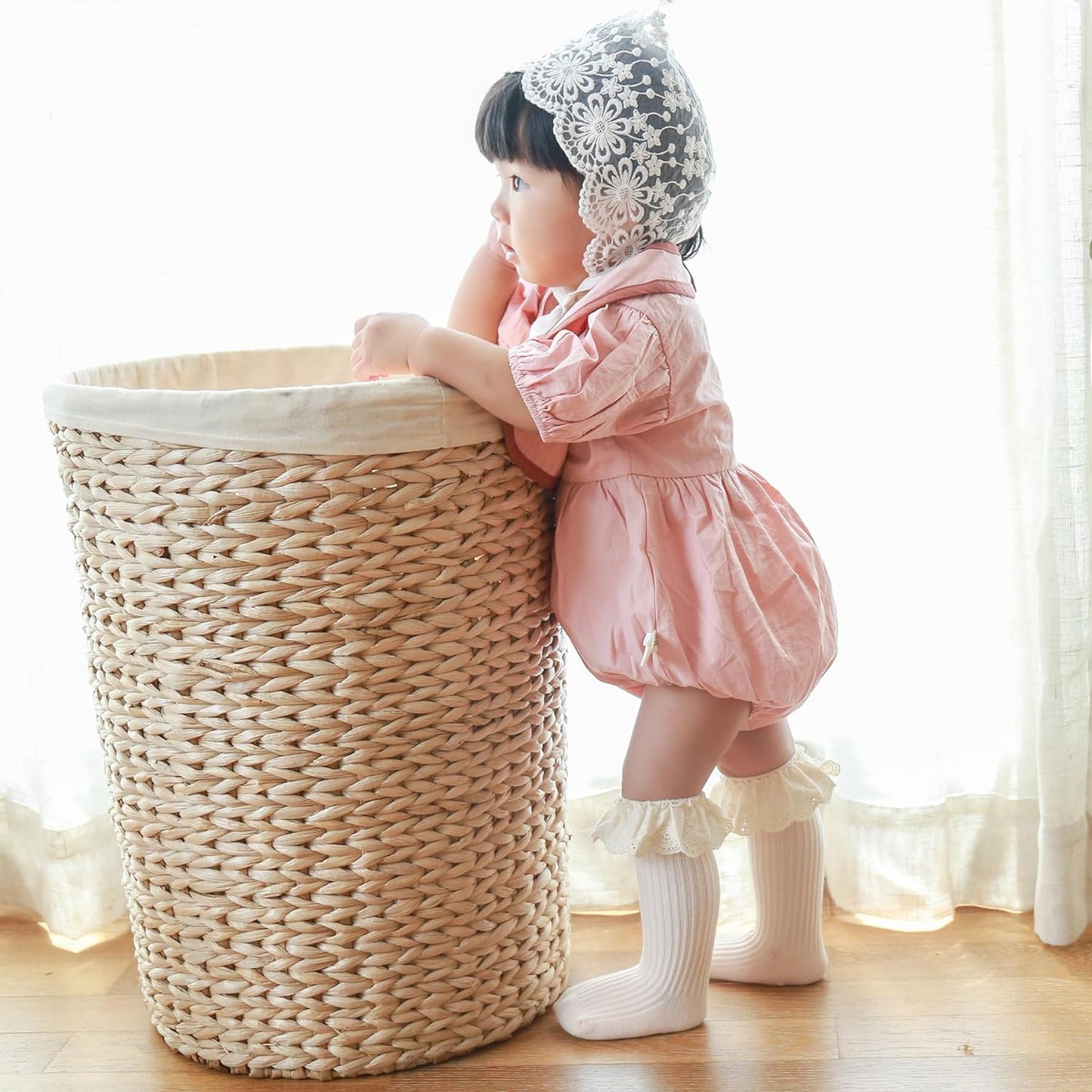 Infant Frilly Baby Girls Knee High Socks Newborn Thigh Lace Ruffle Long Socks Toddler Tights Stockings 6-12 Months