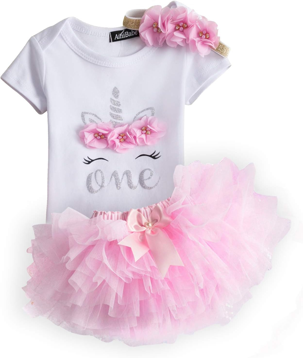 Baby Girl Tutu Skirt Sets 1 Year Birthday Party Clothes