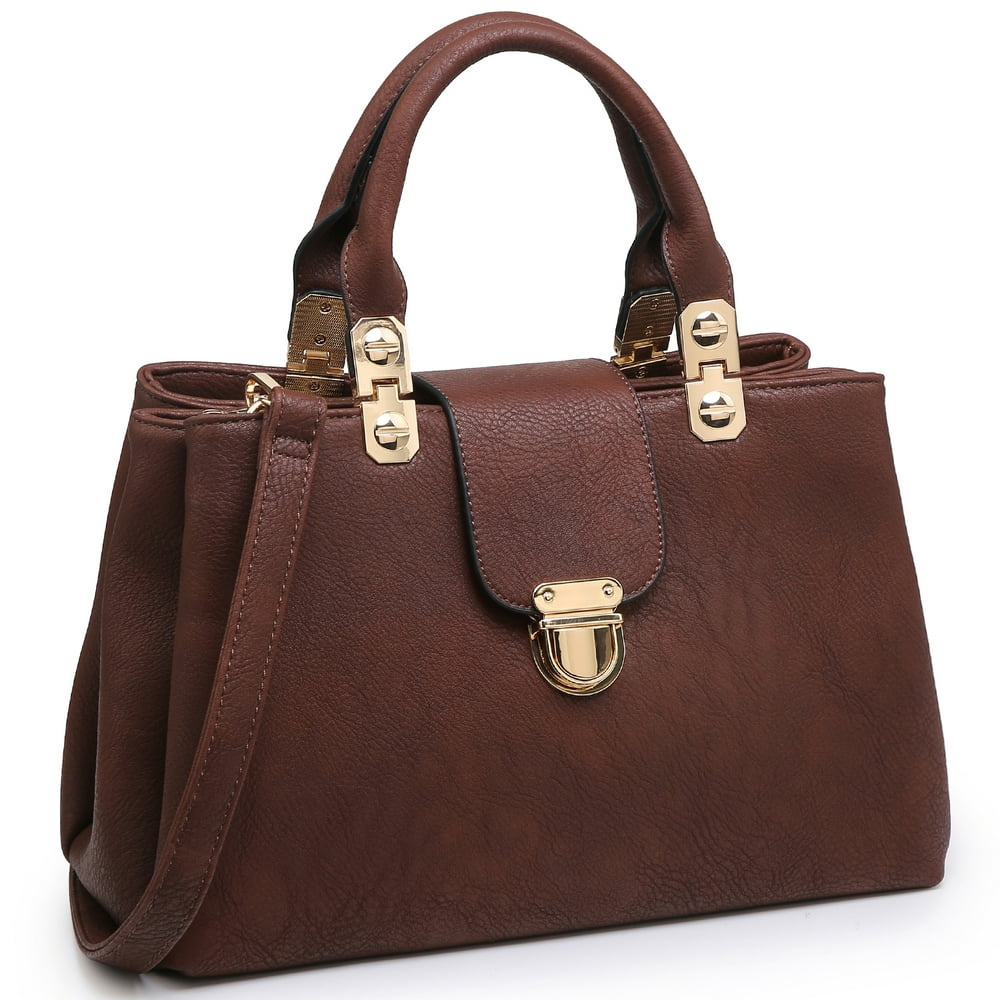 Women Satchel Handbags Top Handle Purse Medium Tote Bag Vegan Leather Shoulder Bag