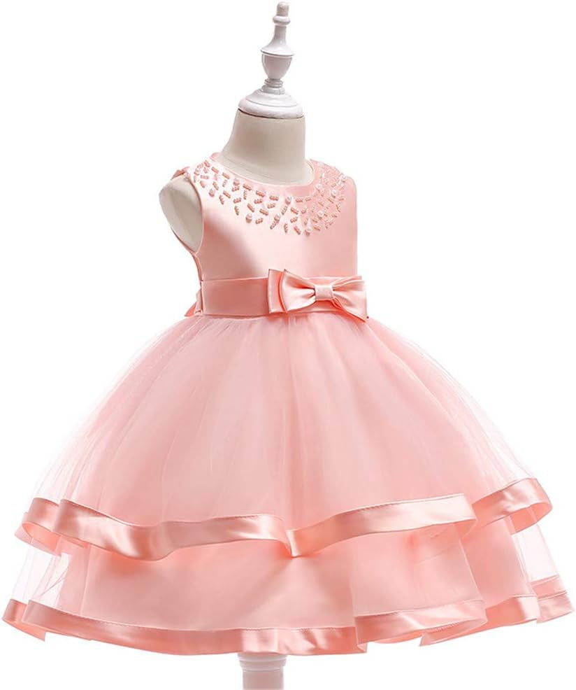 6M-9T Kids Pageant Flower Girl Dress Little Girls Party Wedding Formal Dresses