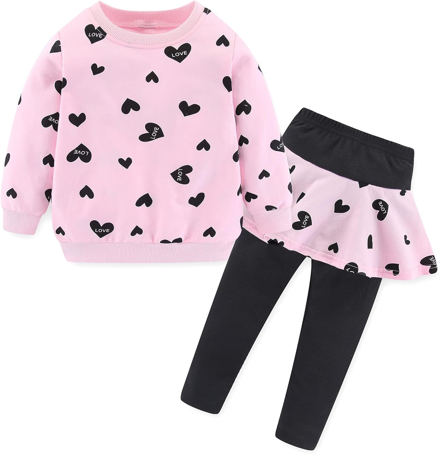 Adorable Cute Toddler Baby Girls Clothes Set,Long Sleeve T-Shirt +Pants Outfit