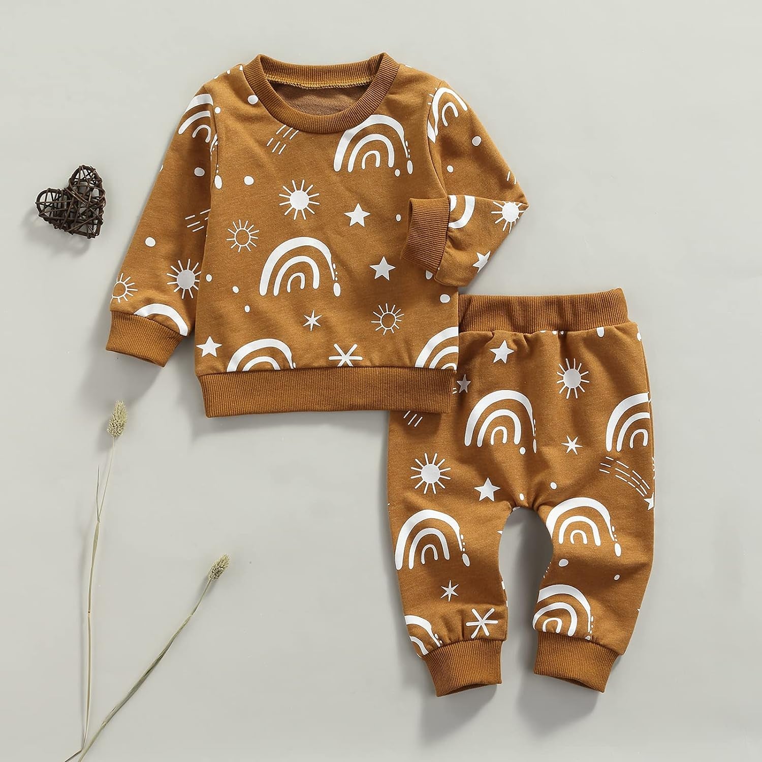 Newborn Infant Baby Girl Clothes Set Long Sleeve Sweatshirts Tops Pants Outfits Clothing Gifts 3 6 9 12 18 24 Months