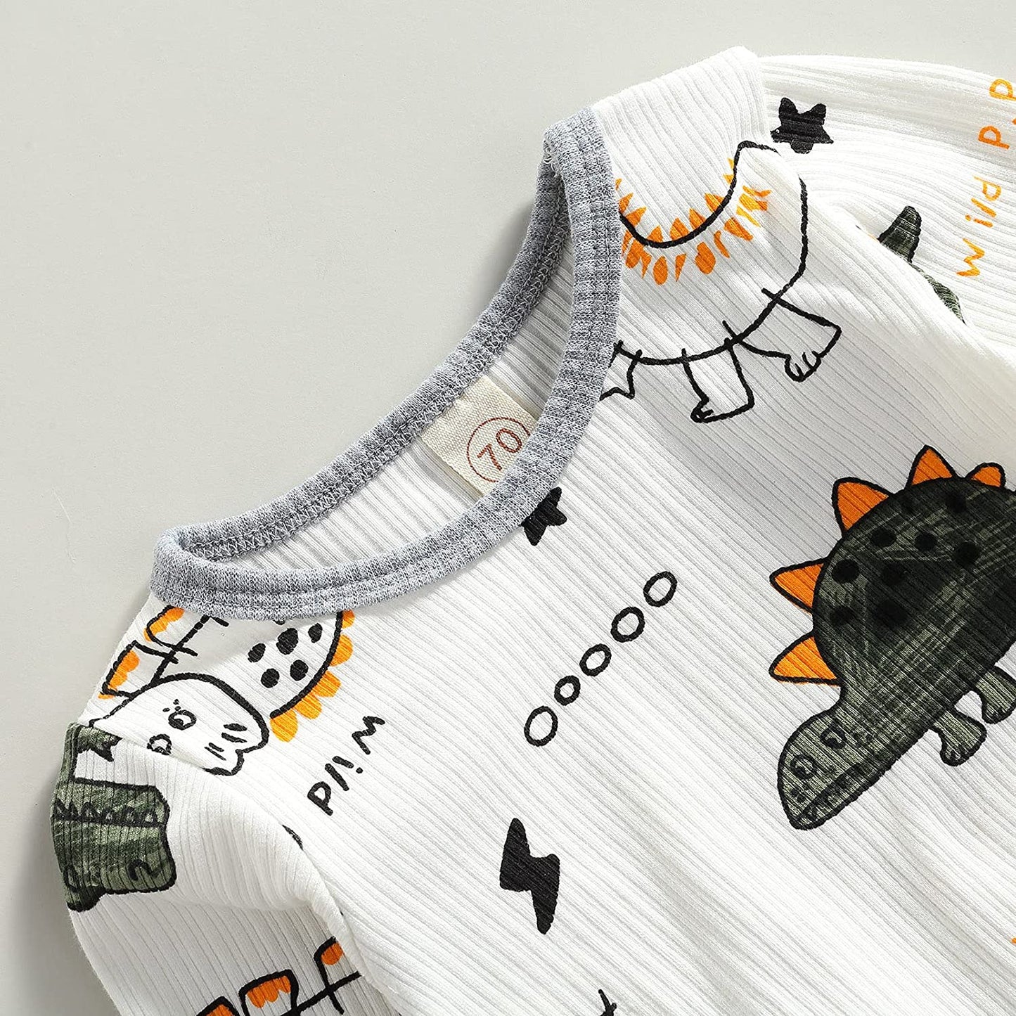 Newborn Infant Baby Boy Clothes Dinosaur Animal Gender Neutral Long Sleeve Sweatshirts Fall Winter Pants Outfits