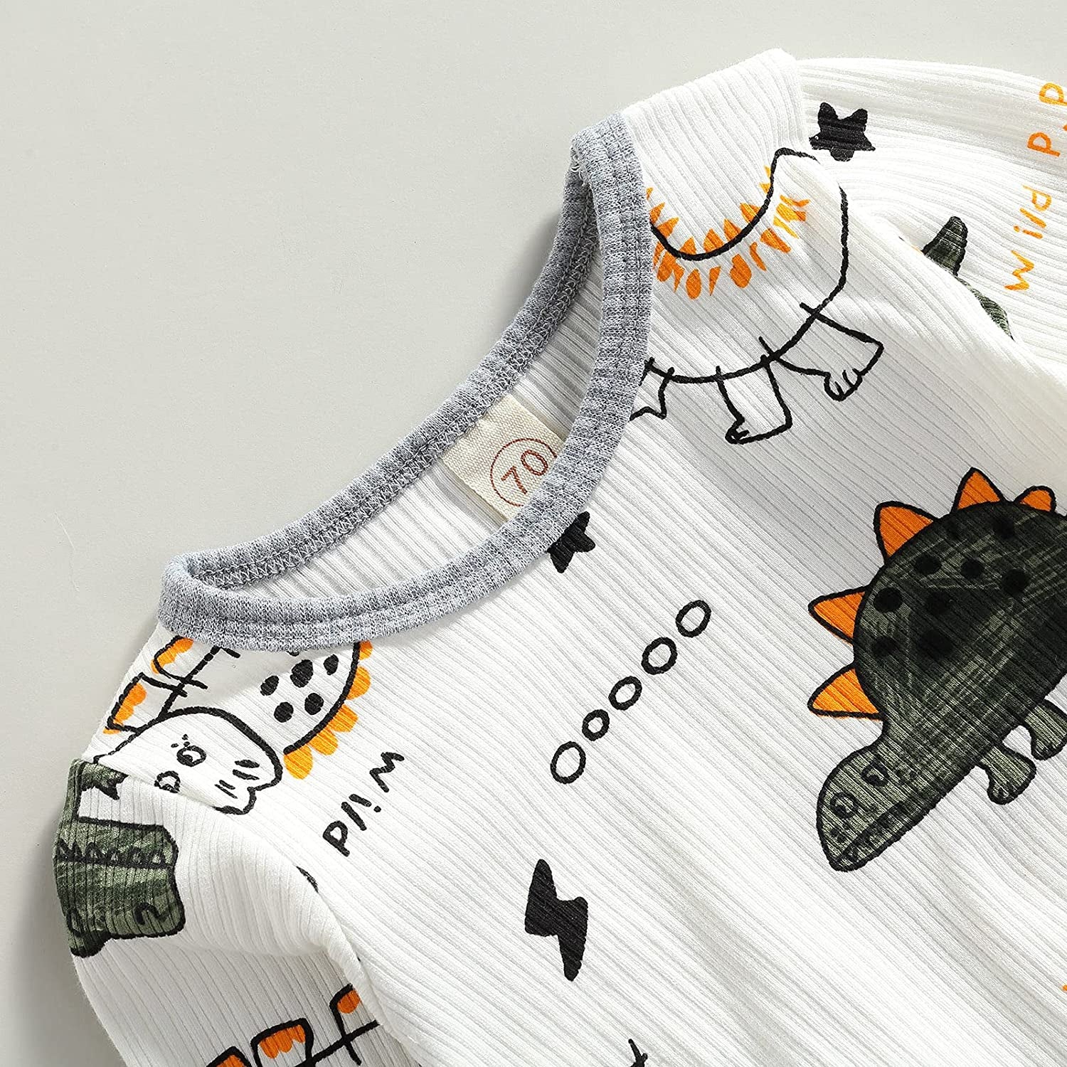 Newborn Infant Baby Boy Clothes Dinosaur Animal Gender Neutral Long Sleeve Sweatshirts Fall Winter Pants Outfits