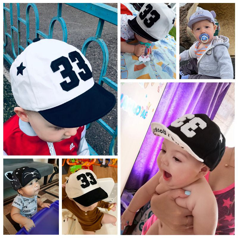 Cute Baby Boy Cap Embroidery Number Baby Baseball Cap Spring Summer Children Cotton Sun Hat Toddler Girl Outdoor Visor Hats