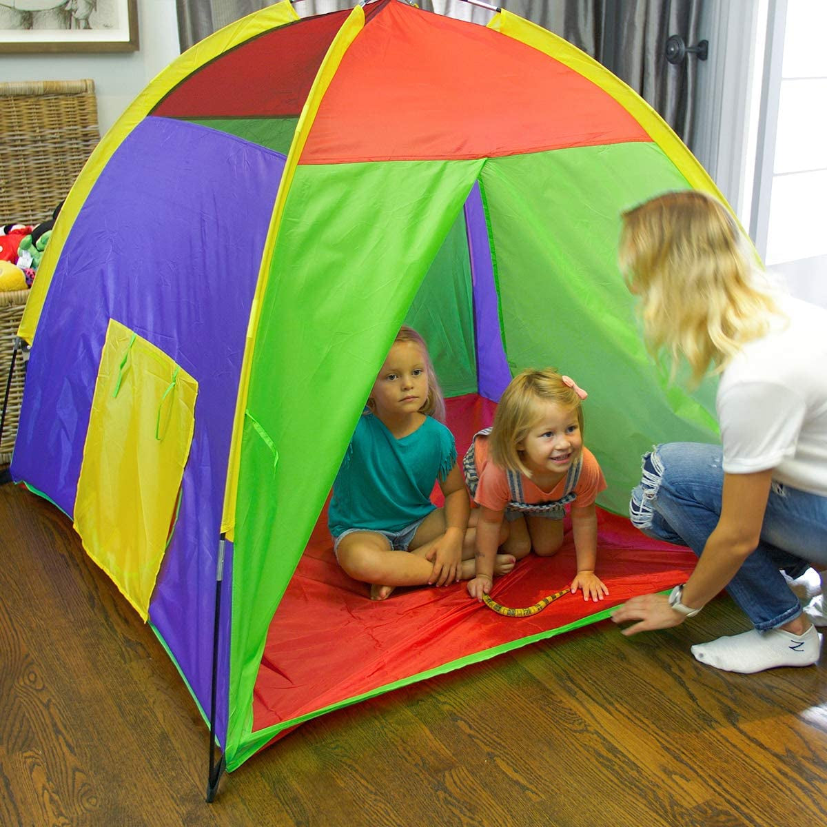 Kids Tents Indoor Children Play Tents for Toddler Tents for Kids Pop up Tent Boys Girls Toys Indoor Outdoor Play Houses Giant Party 58”X58"X47"