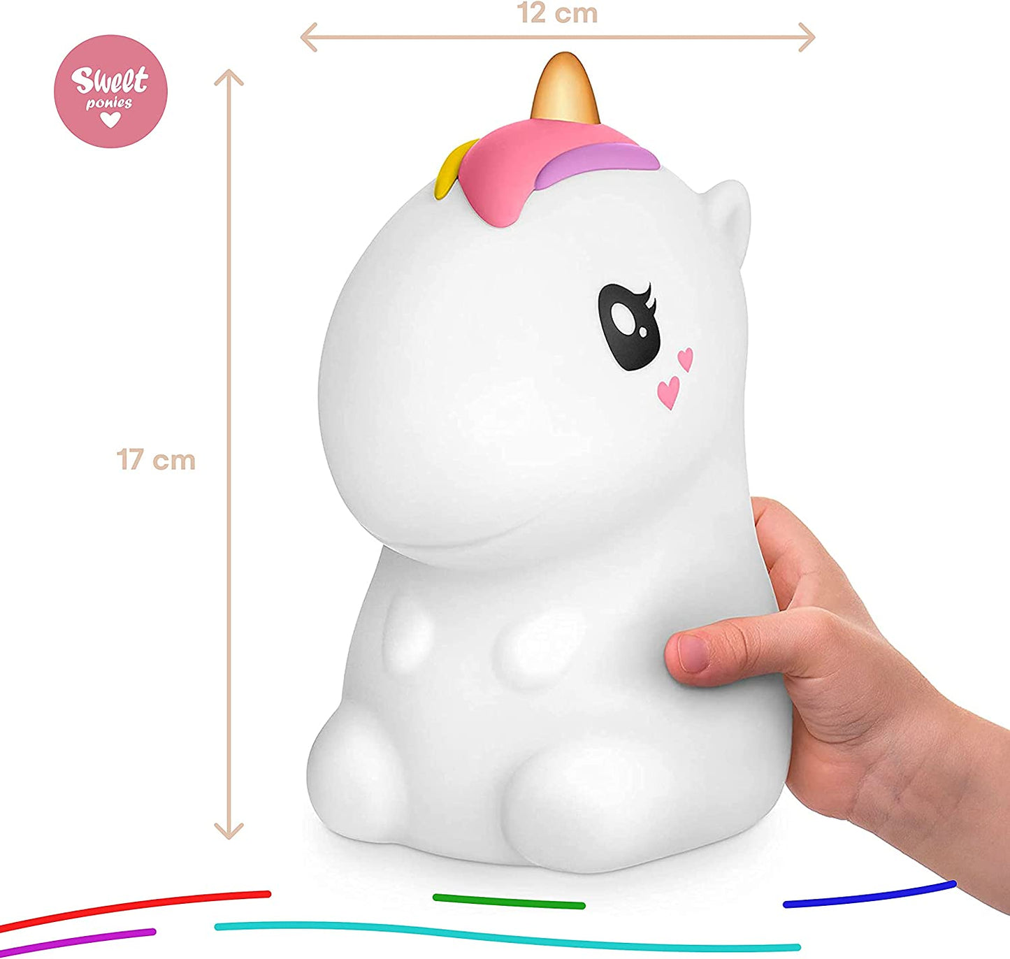 Baby Night Light Unicorn - Kids Night Light - Toddler Night Light - Silicone Nursery Lamp with Remote Control