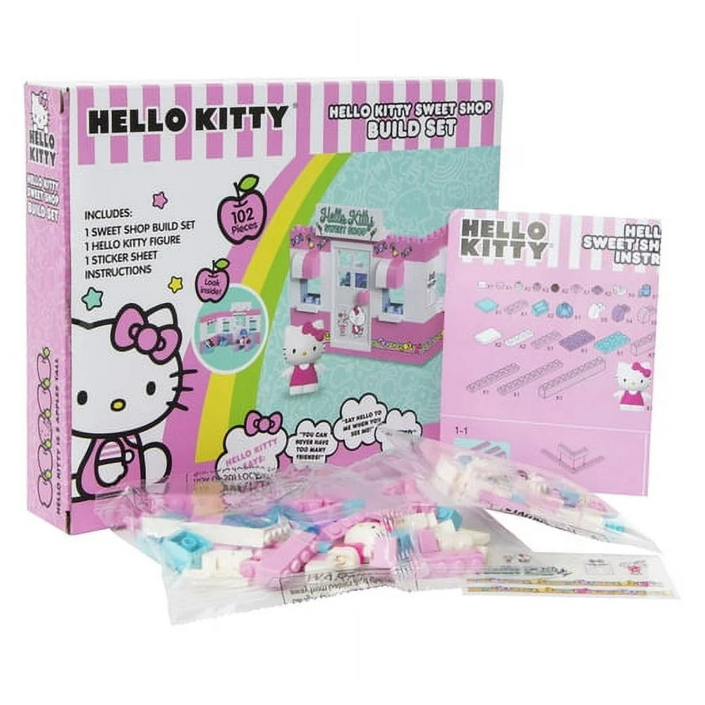 Hello Kitty Build Set & Figure - Sweet Shop - 102 Piece Build Set - Ages 6+