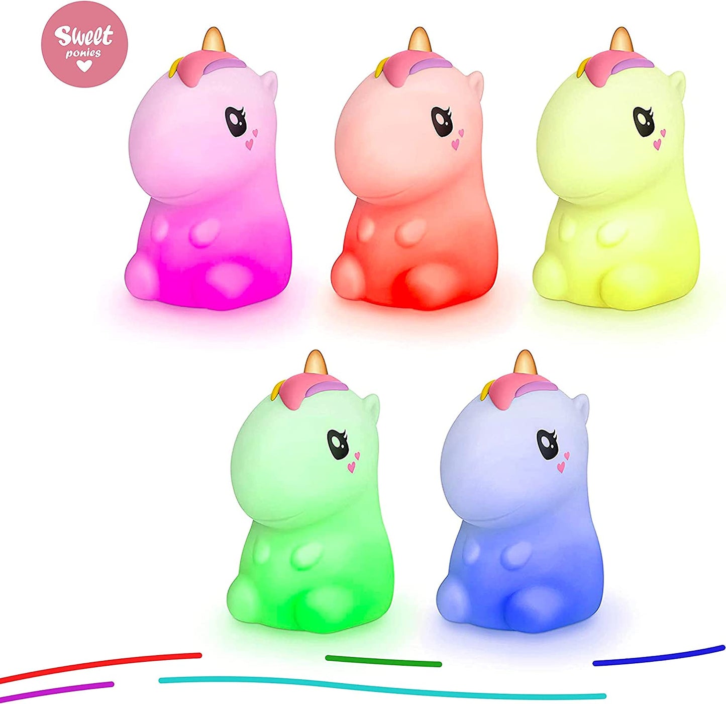 Baby Night Light Unicorn - Kids Night Light - Toddler Night Light - Silicone Nursery Lamp with Remote Control